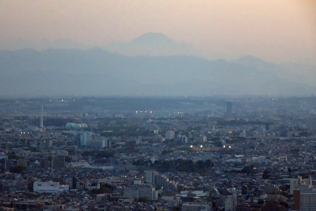 33-Tokyo from the top of the Tokyo Metropolitan Government Building at sunset (with Mt. Fuji).jpg